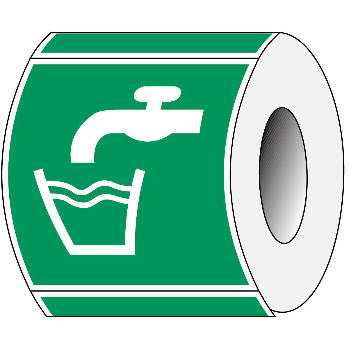 Brady PIC E015-100X100-PE-ROLL1 W128418401 ISO Safety Sign - Drinking 