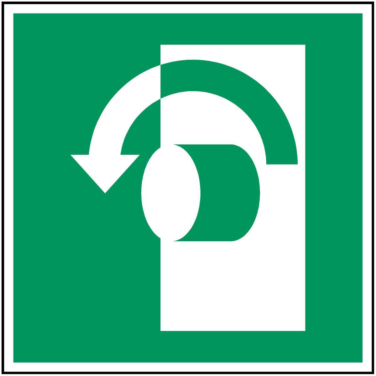 Brady PIC E018-200X200-PP-CRD1 W128402278 ISO Safety Sign - Turn 