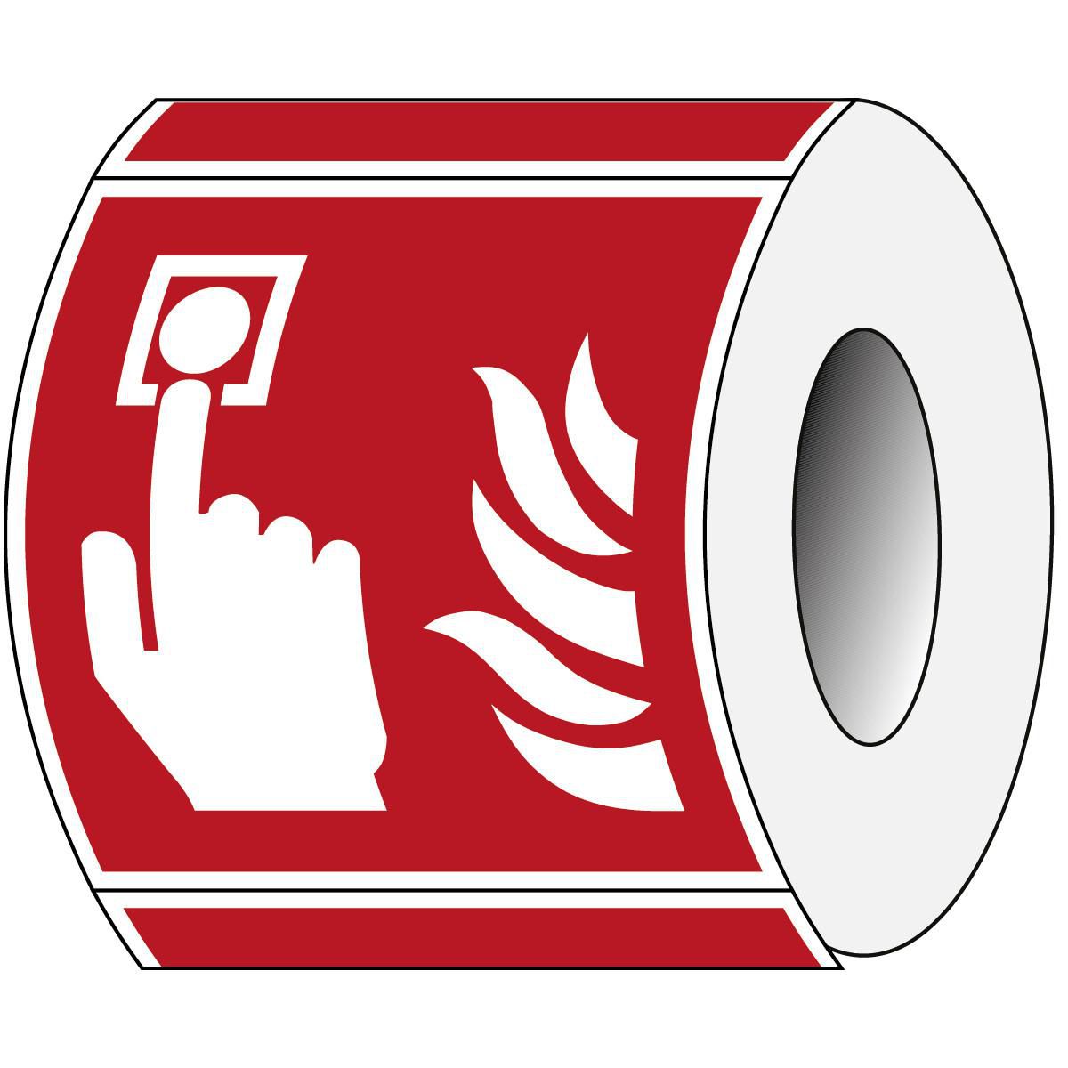 Brady PIC F005-100X100-PE-ROLL1 W128413287 ISO Safety Sign - Fire alarm 
