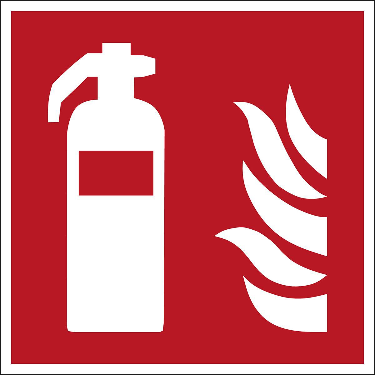 Brady PIC F001-200X200-PE-CRD1 W128413377 ISO Safety Sign - Fire 