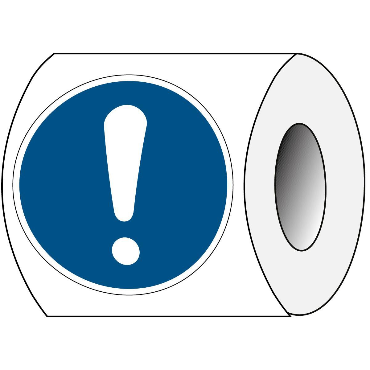 Brady PIC M001-DIA 025-PE-ROLL1 W128420406 ISO Safety Sign - General 