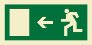 200X100 LEFT EXIT SIGN