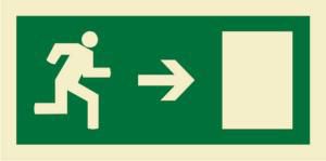 200X100 RIGHT EXIT SIGN