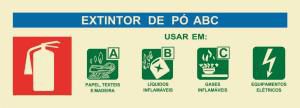 235X85 ABC POWDER AGENT SIGN