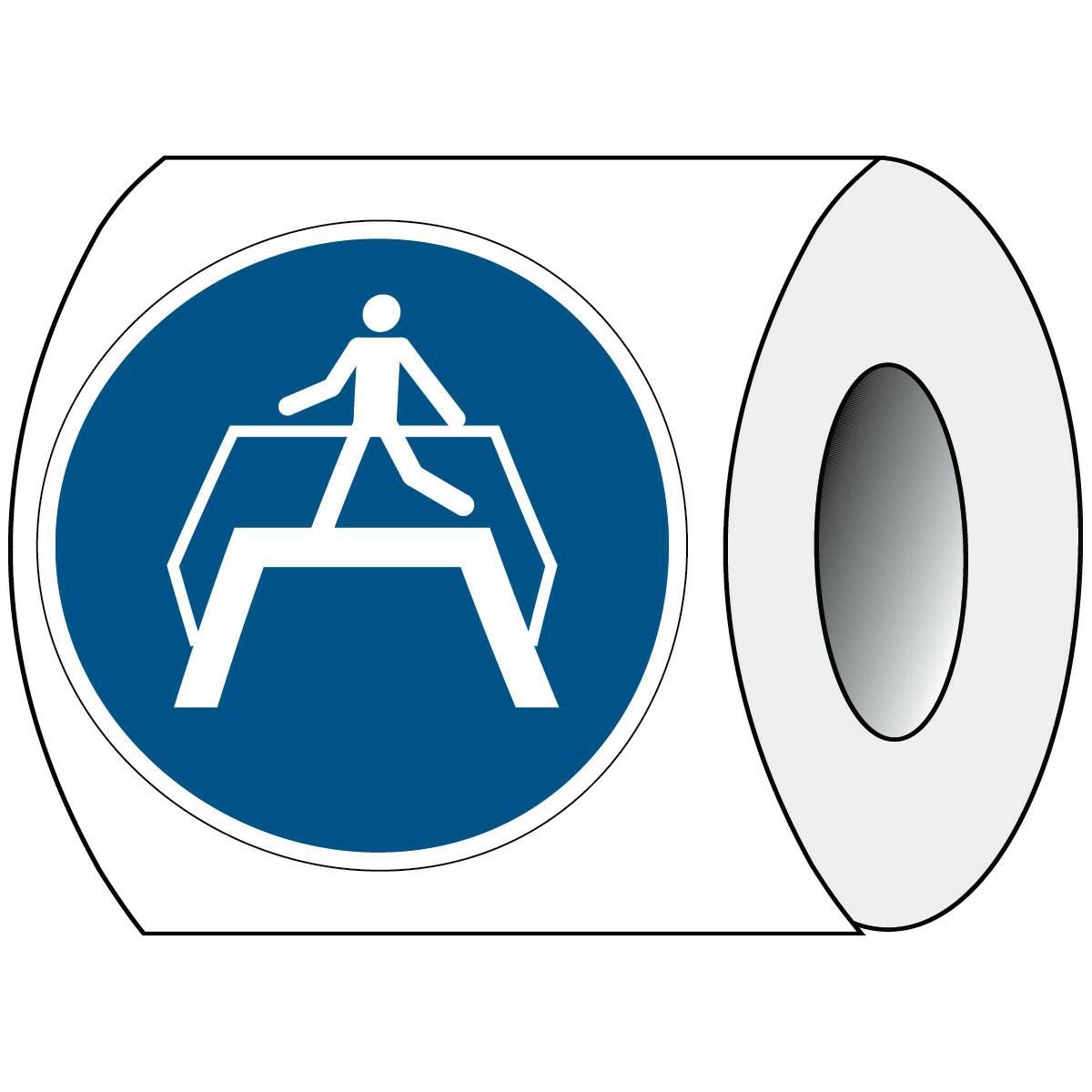 Brady PIC M023-DIA 025-PE-ROLL1 W128401422 ISO Safety Sign - Use 