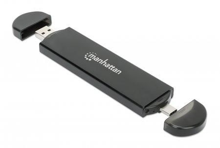 MANHATTAN M.2 NVMe SATA SSD USB-C 3.2 Festplattengehäuse