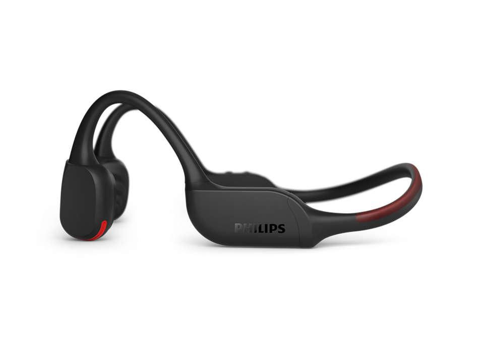 Philips TAA7607BK/00 cuffia e auricolare Cuffie Wireless Passanuca Sport Bluetooth Nero Rosso
