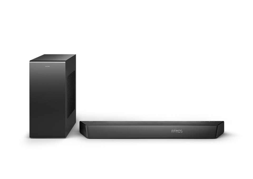 Philips TAB780710 W128824334 Soundbar Speaker Black 3.1 