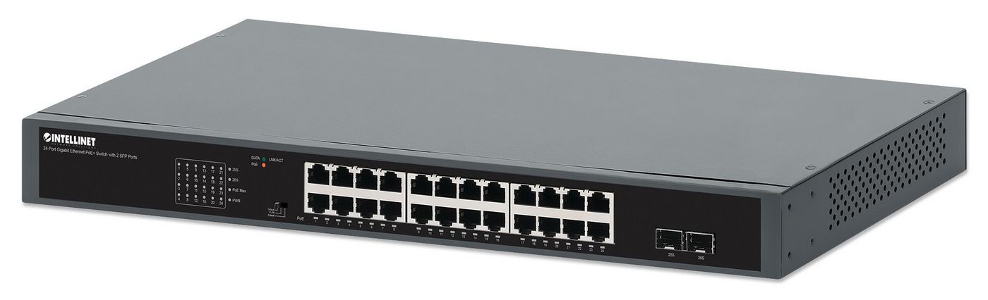 Intellinet 561907 W128824865 24-Port Gigabit Ethernet Poe+ 