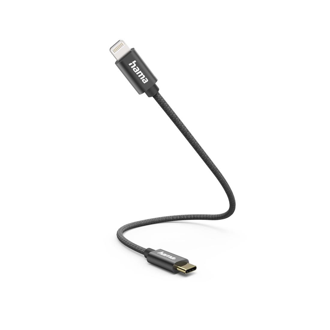 Hama 201601 W128825152 1 Lightning Cable 0.2 M Black 
