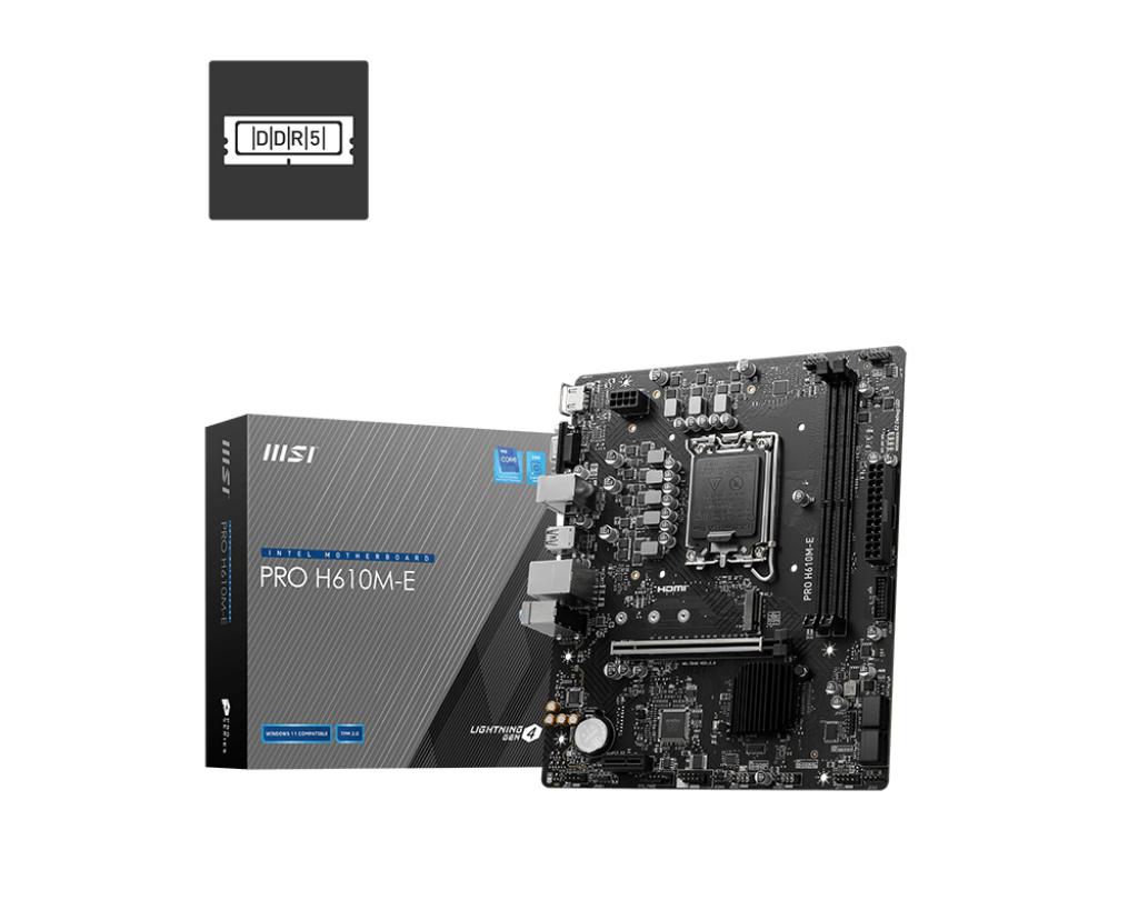 MSI 7D48-019R W128829382 Pro H610M-E Motherboard Intel 
