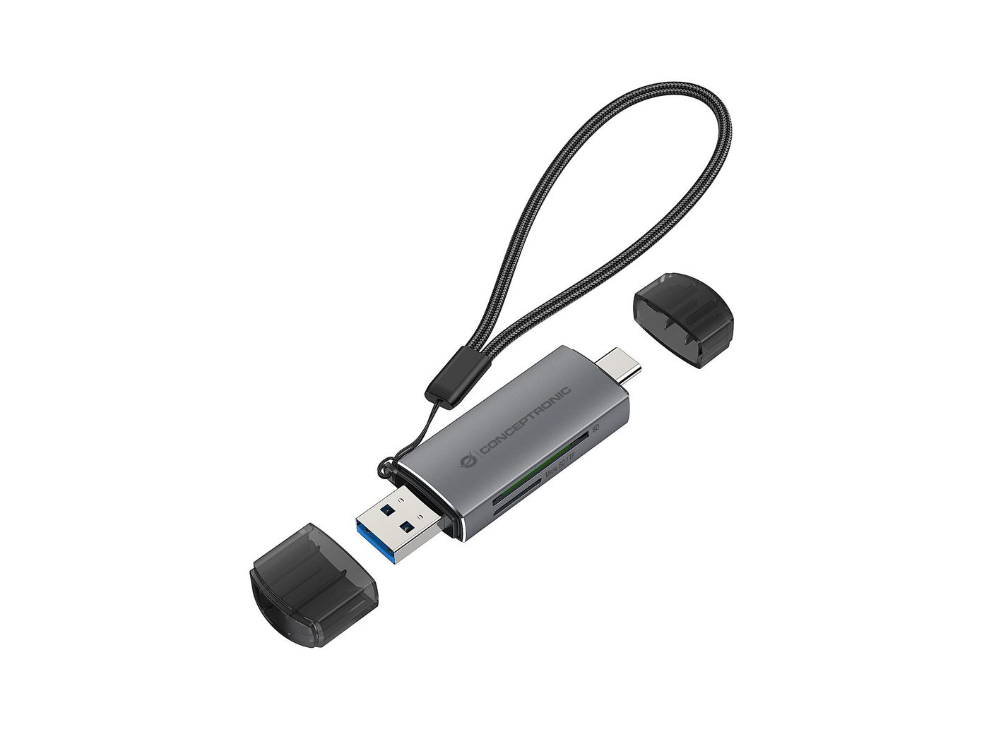 CONCEPTRONIC Card reader USB-C/USB-A Micro SD/TF sw
