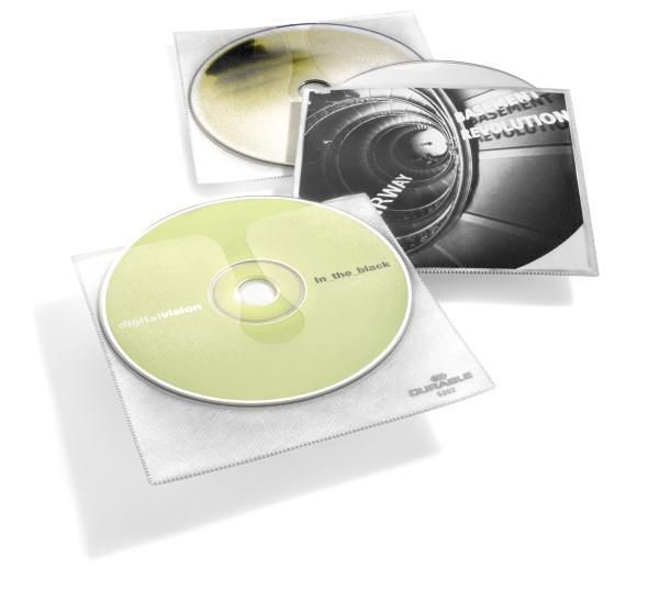 DURABLE CD/DVD-Hüllen aus PP/5202-19 farblos Inh.10 Farblos Durable
