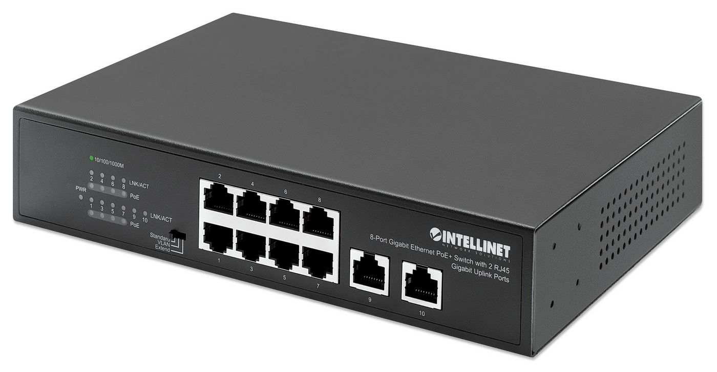 Intellinet 561402 W128828838 8-Port Gigabit Ethernet Poe+ 