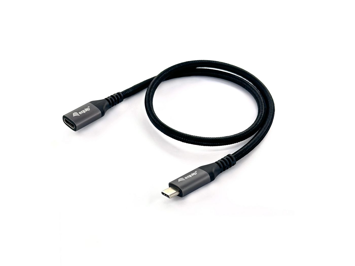 EQUIP USB-C 3.2 Gen 2 Verlängerung St/Bu 01.00m Schwarz