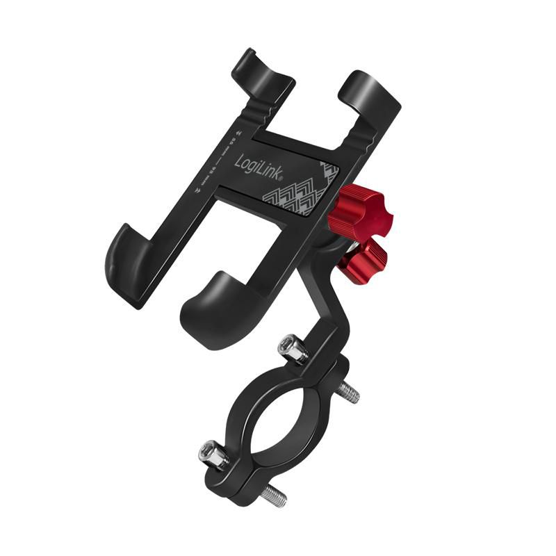 LOGILINK Smartphone Bicycle Holder, 360 degree, angled, aluminum, black