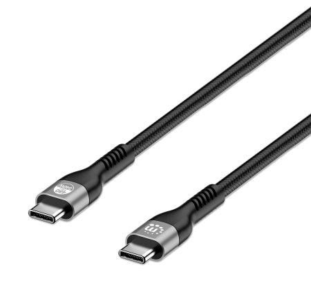 MANHATTAN USB2.0 USB-C Kabel Stecker/Stecker 240W 2m schwarz