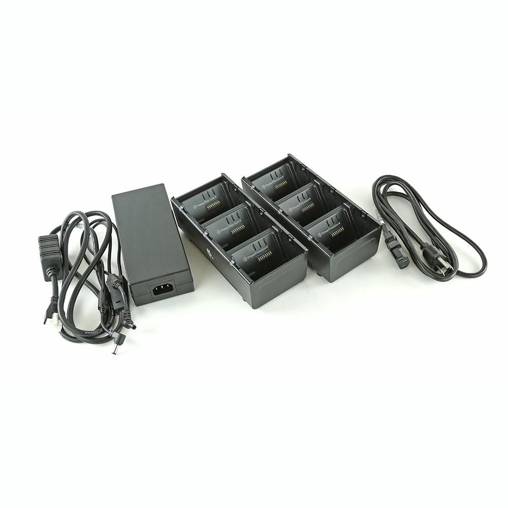 ZEBRA 3-Slot Battery Charger Connected via Y Cable - Batterieladegerät - Ausgangsanschlüsse: 3 - Ver