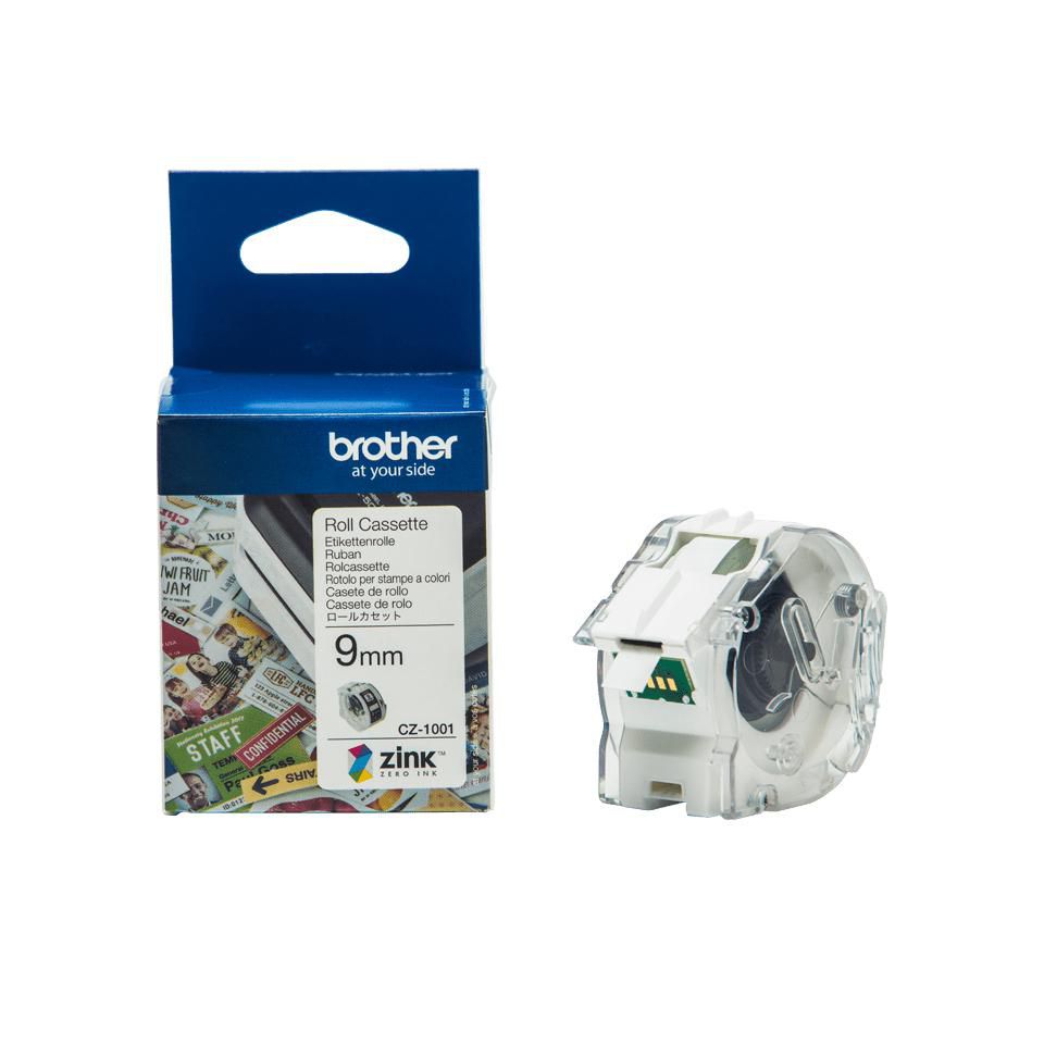 Brother CZ1001 9mm white tape - 5m. 