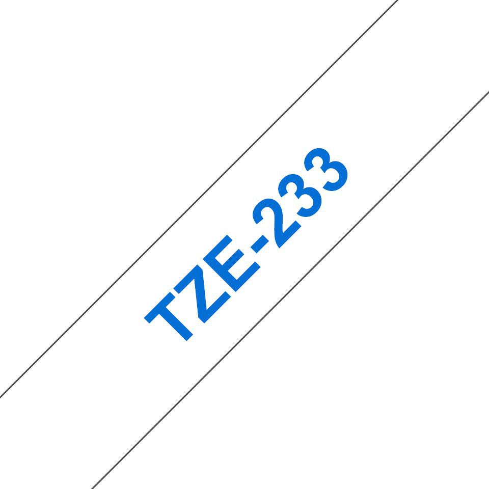 Brother TZE-233 Tape Blue on White 12mm 