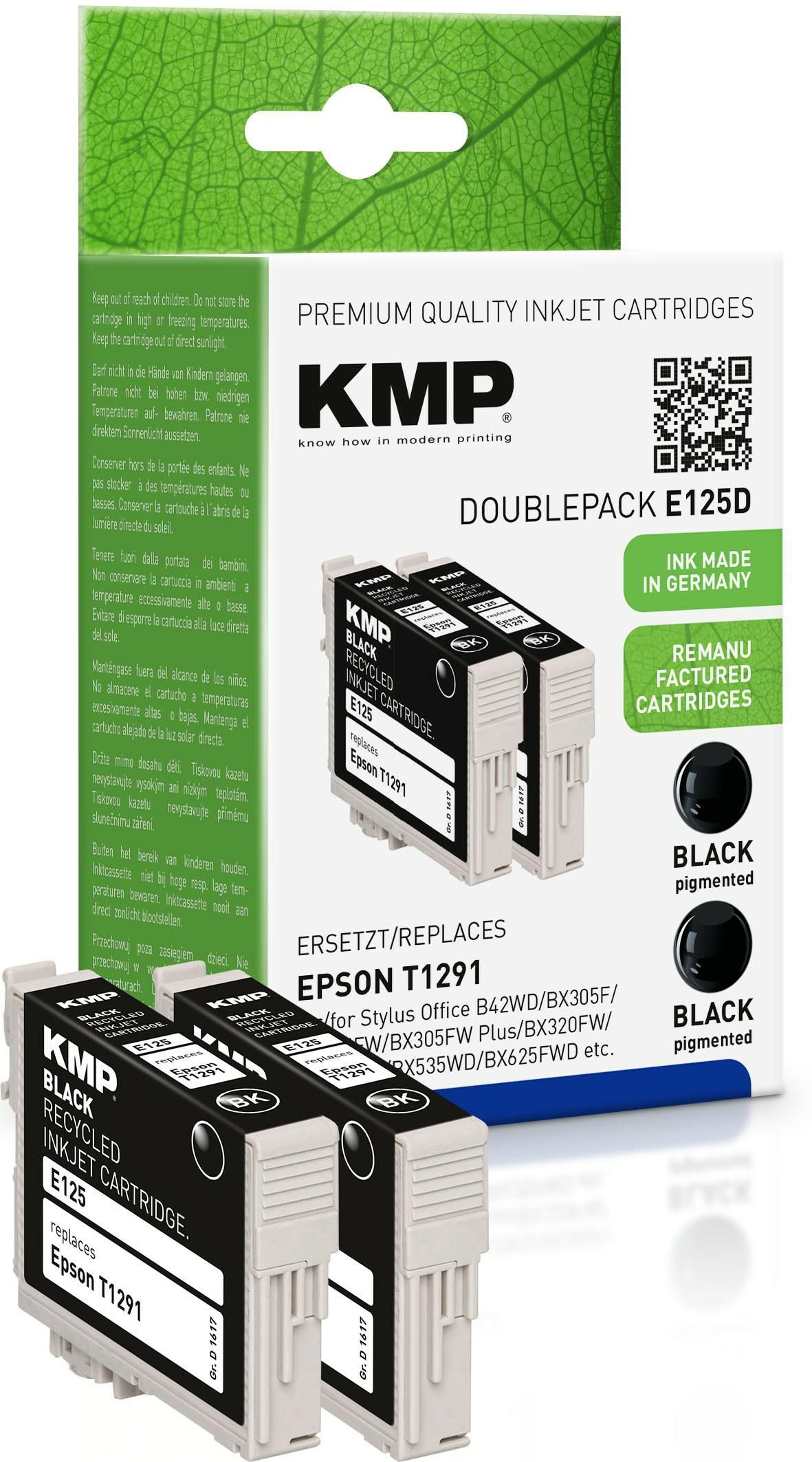 KMP-Printtechnik-AG 1617,4021 Cart. Epson T1291 comp. black 