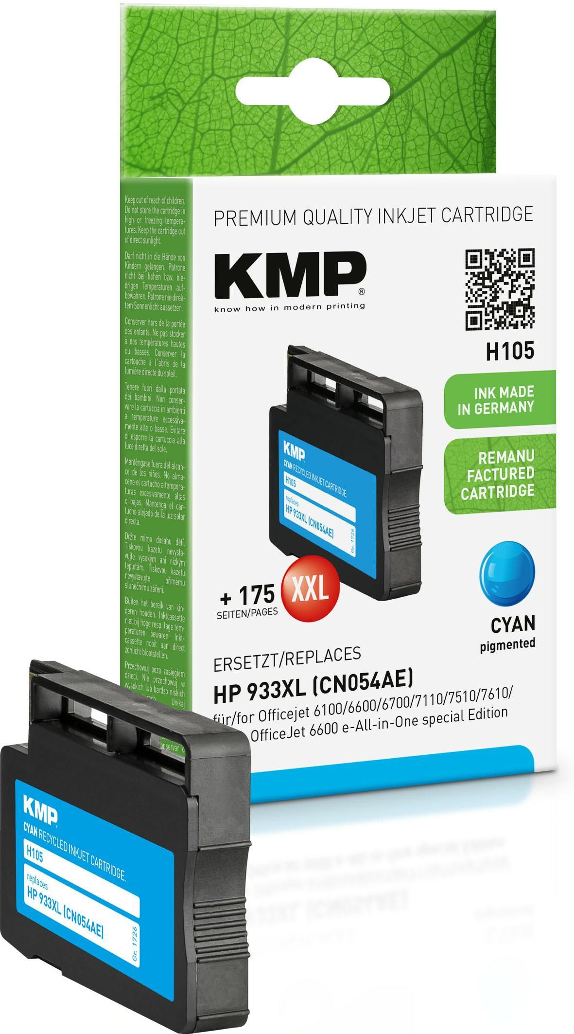 KMP-Printtechnik-AG 1726,4003 H105 ink cartridge cyan comp. 