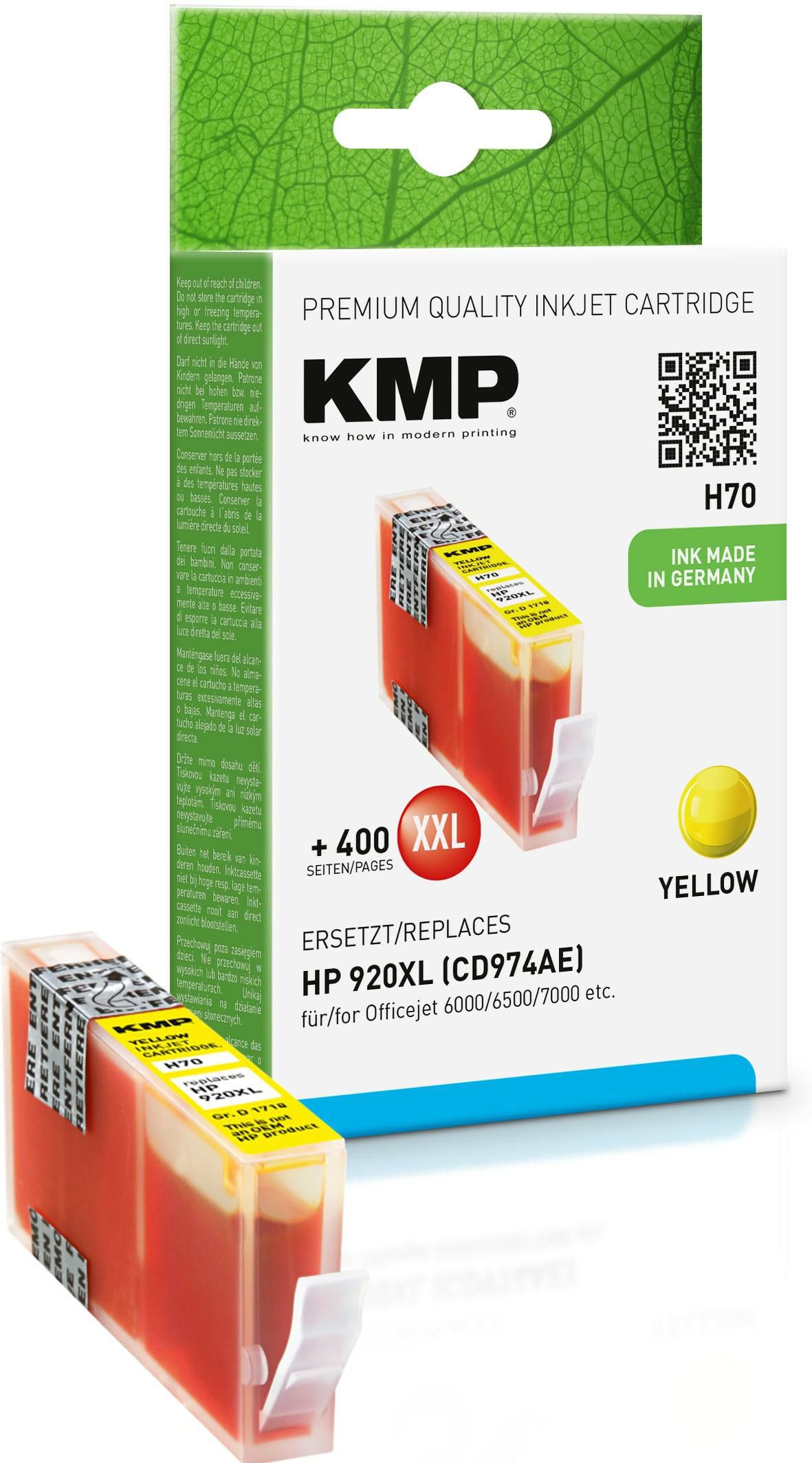KMP-Printtechnik-AG 1718,0059 H70 ink cartridge yellow 