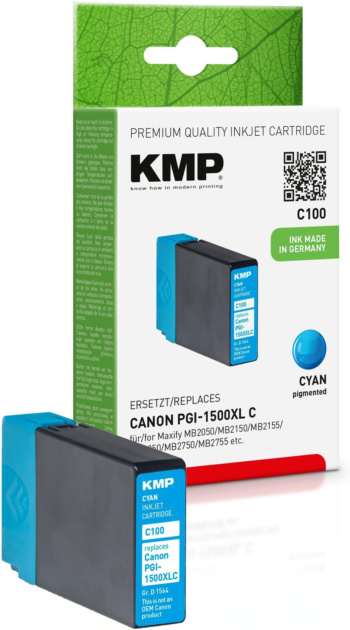 KMP-Printtechnik-AG 1564,0003 Cart. Canon PGI1500XLY comp. 