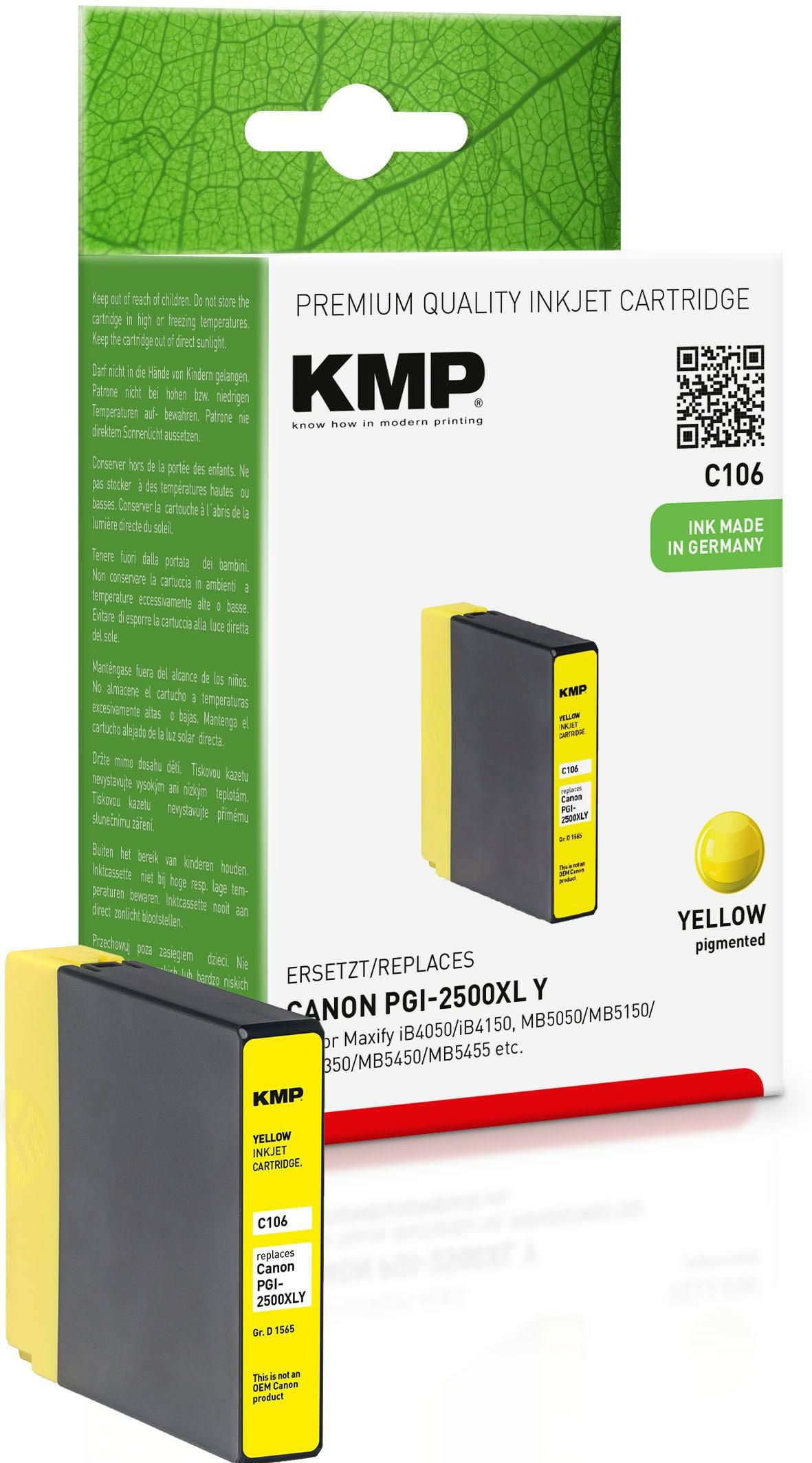 KMP-Printtechnik-AG 1565,0009 Cart. Canon PGI2500XLY comp.ye 