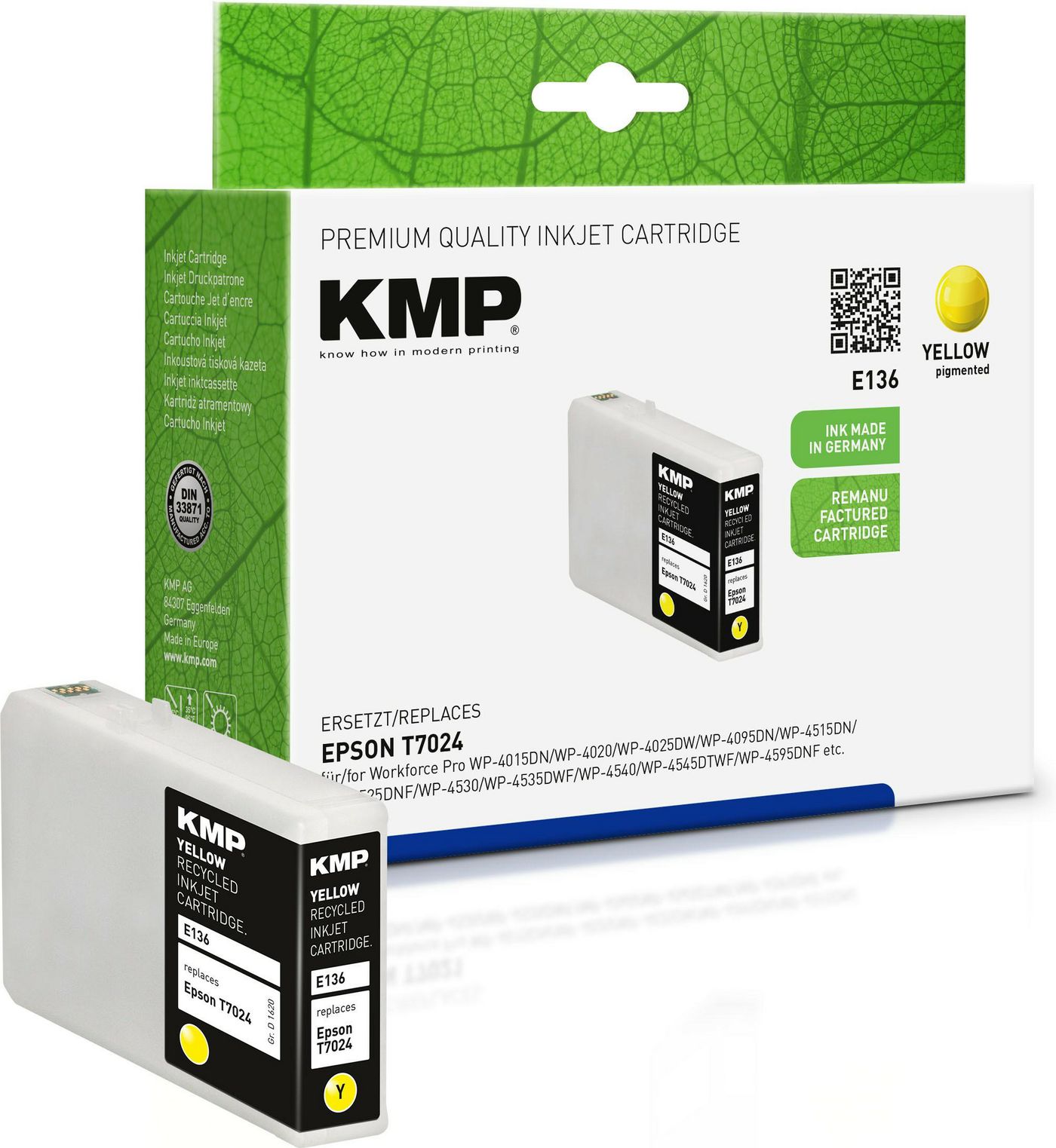 KMP-Printtechnik-AG 1620,4009 E136 ink cartridge yellow 