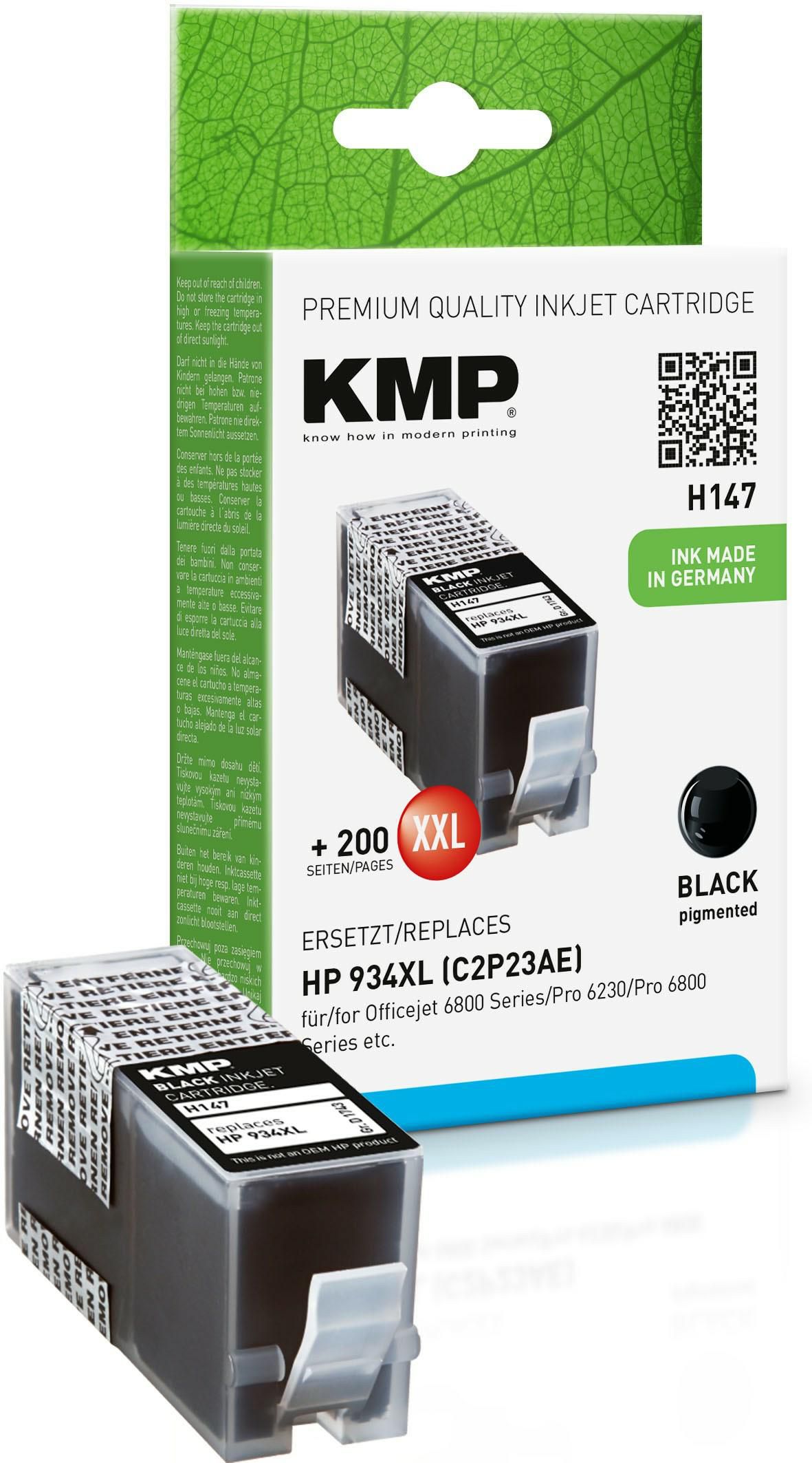 KMP H147 Schwarz Tintenpatrone