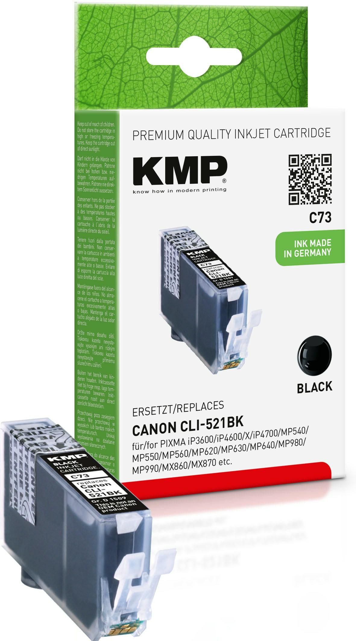 KMP-Printtechnik-AG 1509,0001 C73 ink cartridge black compat 