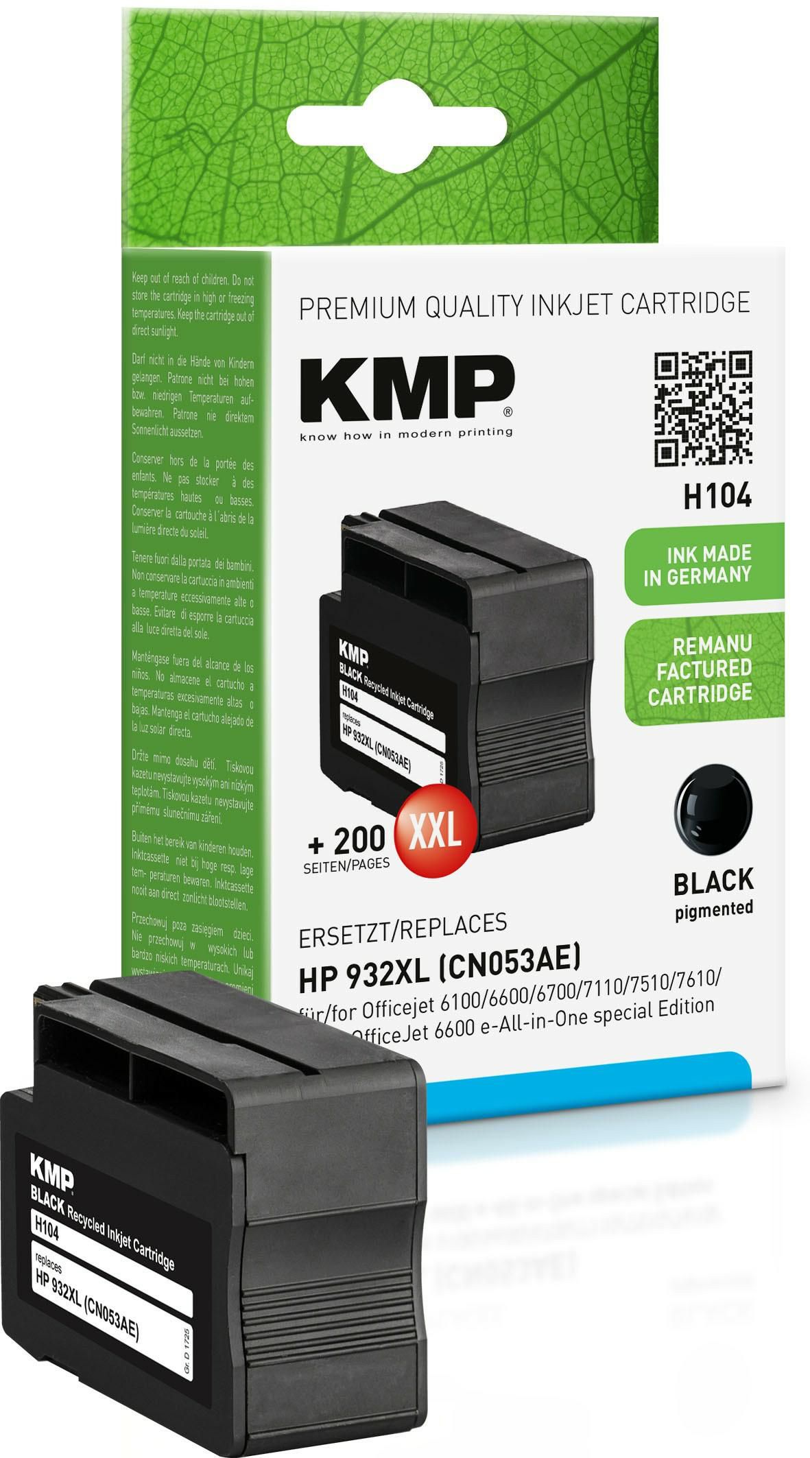 KMP-Printtechnik-AG 1725,4001 H104 ink cartridge black 