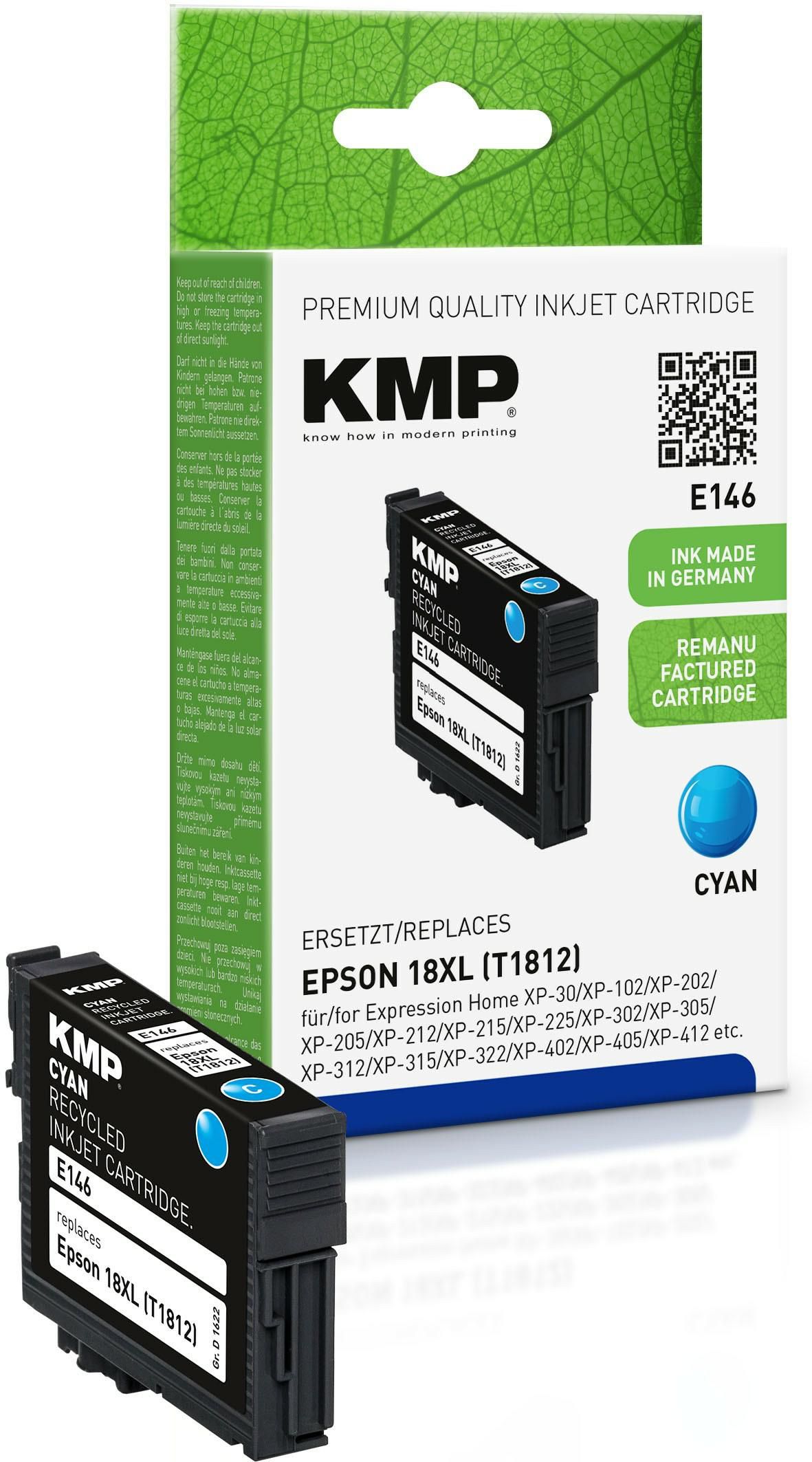 KMP-Printtechnik-AG 1622,4003 E146 ink cartridge cyan compat 