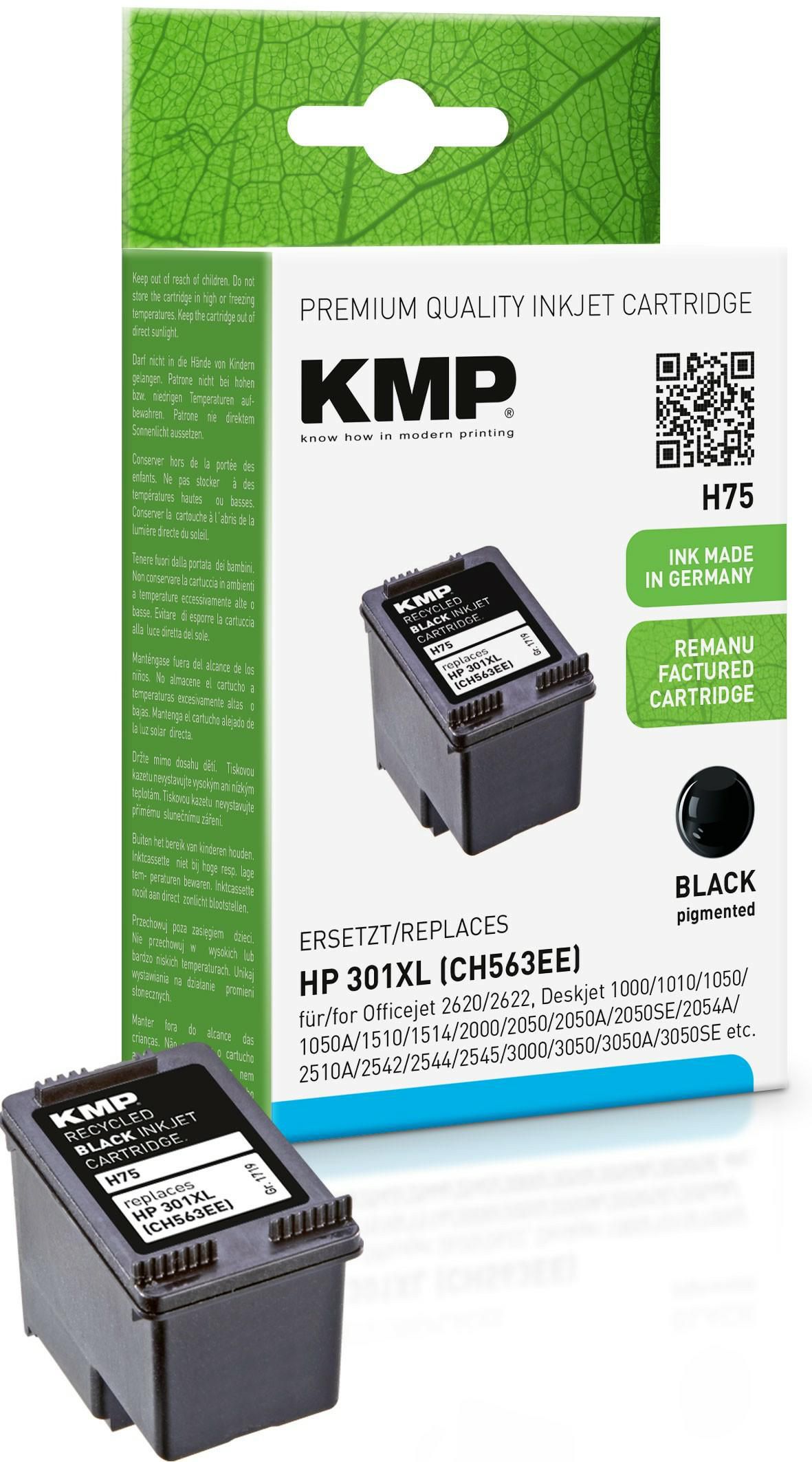 KMP H75 Schwarz Tintenpatrone