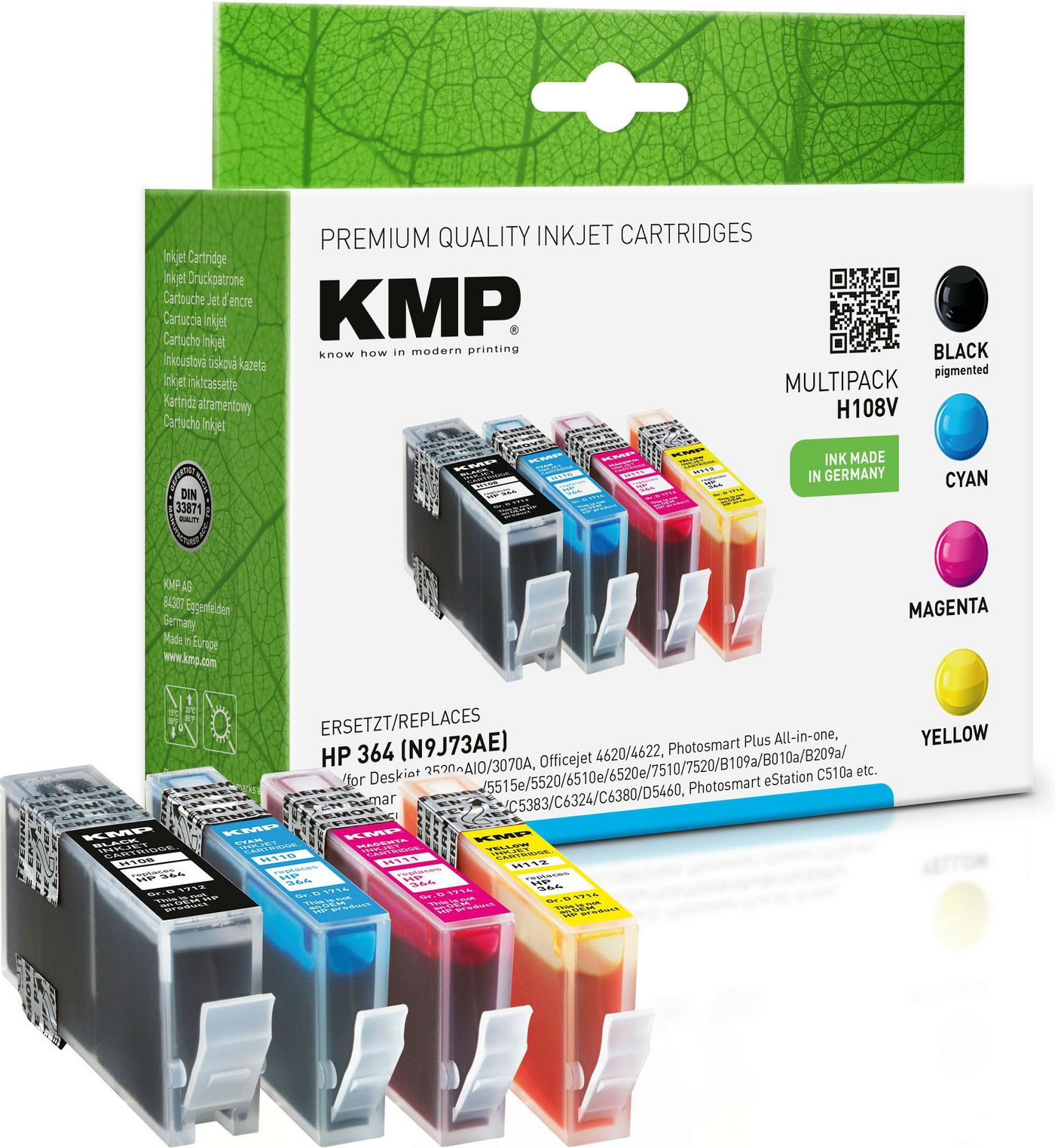KMP-Printtechnik-AG 1712,8005 H108V Multipack BKCMY 