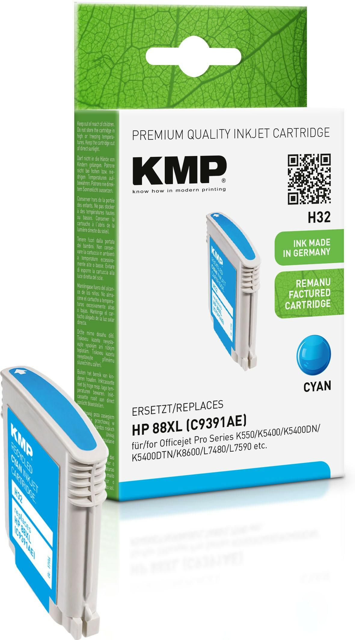 KMP H32 Cyan Tintenpatrone