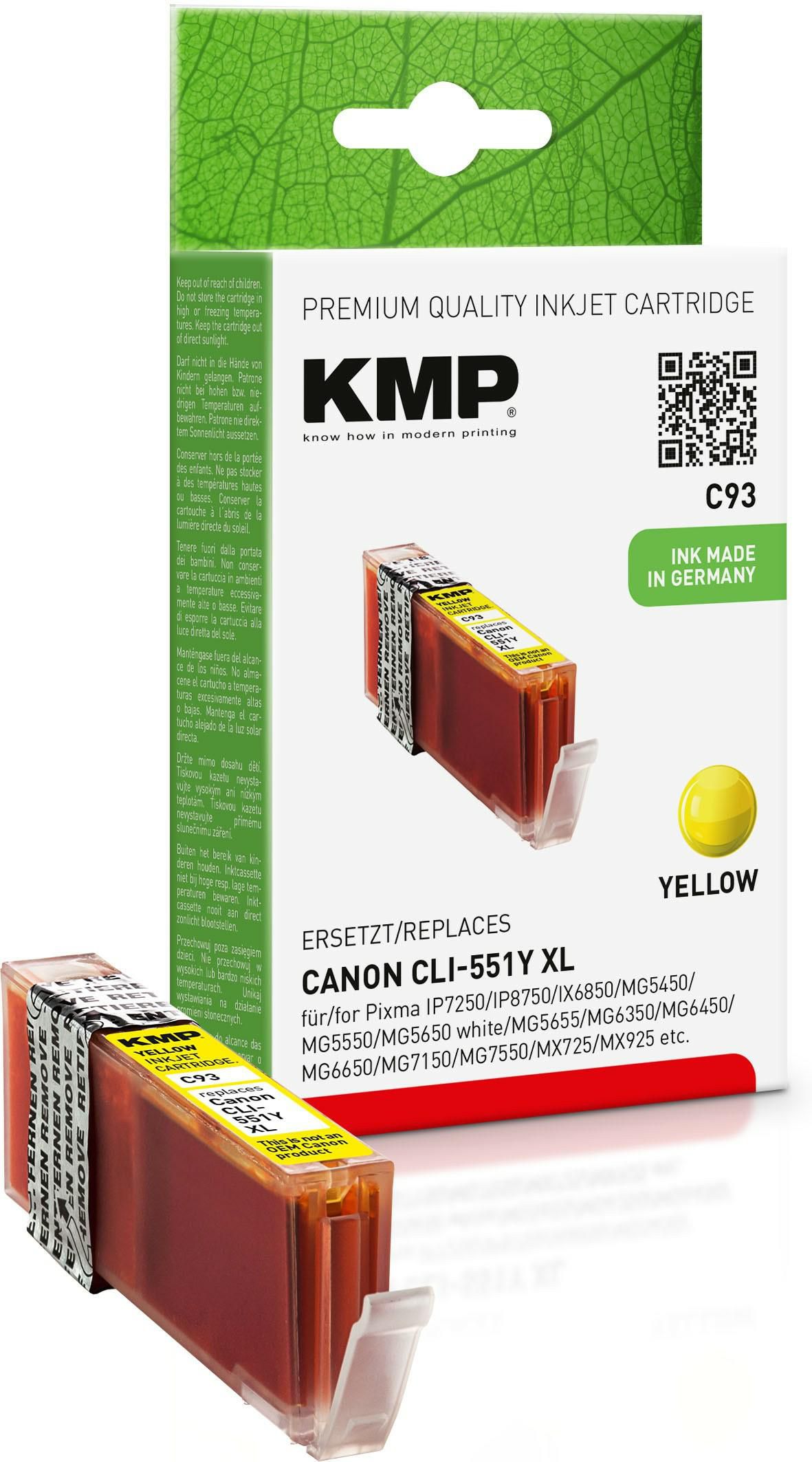 KMP-Printtechnik-AG 1519,0009 C93 ink cartridge yellow 