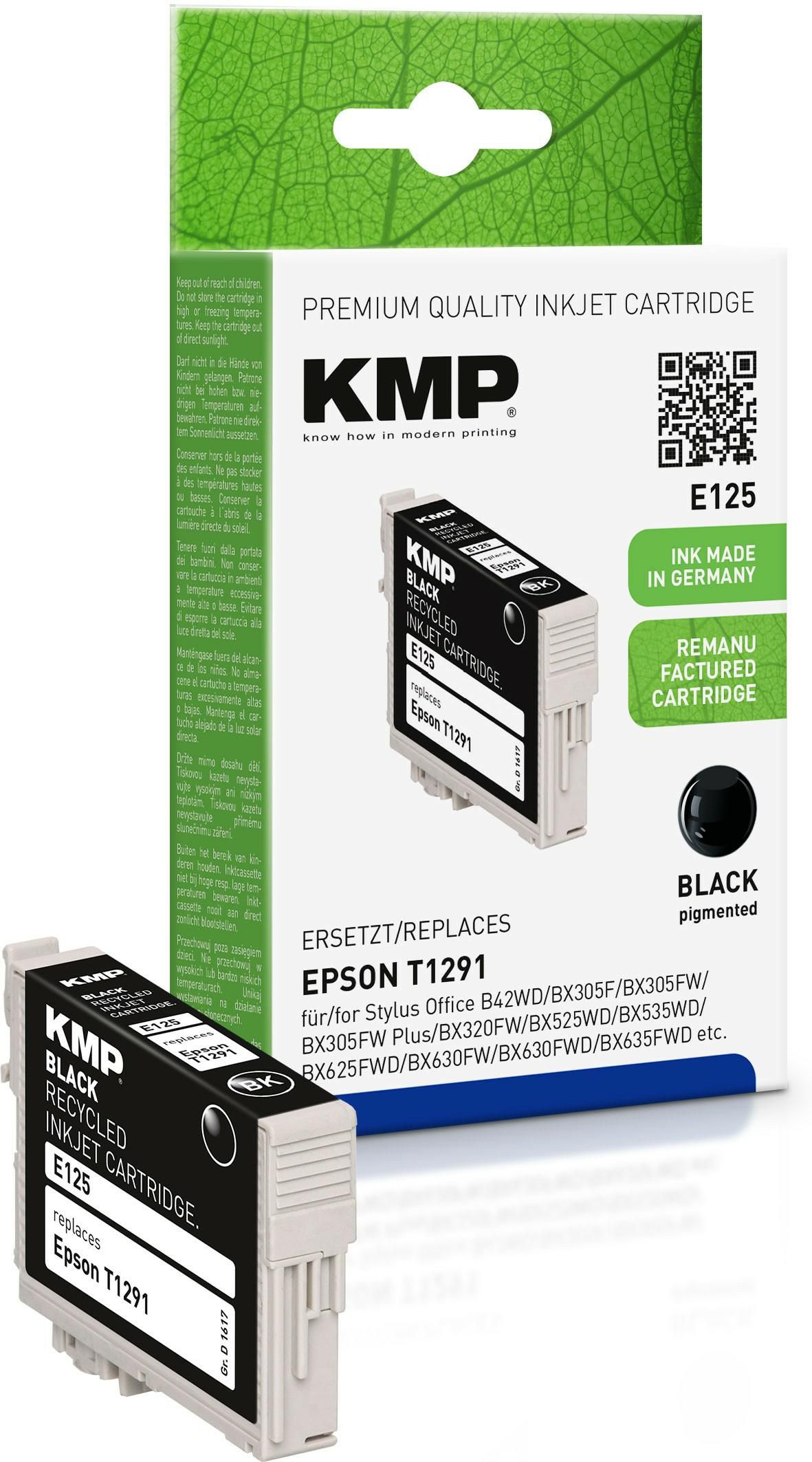 KMP-Printtechnik-AG 1617,4001 E125 ink cartridge black 