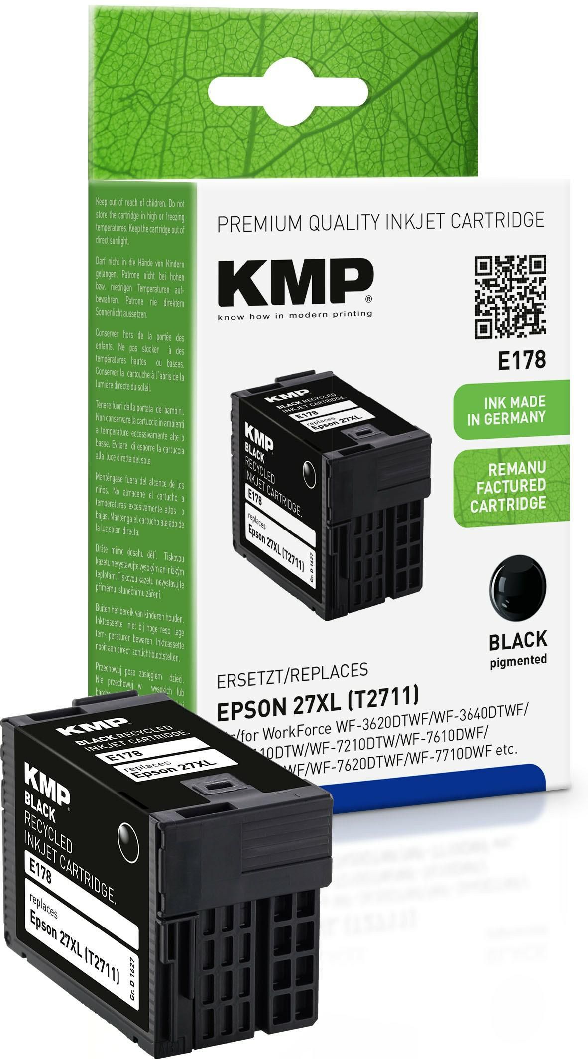 KMP E178 Schwarz Tintenpatrone