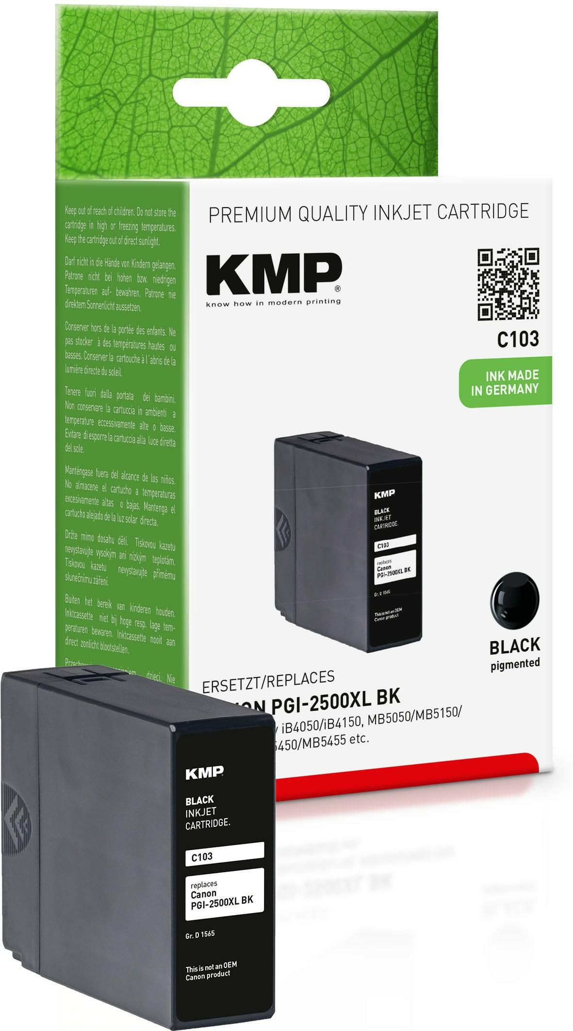 KMP-Printtechnik-AG 1565,0001 Cart. Canon PGI2500XLBK comp. 