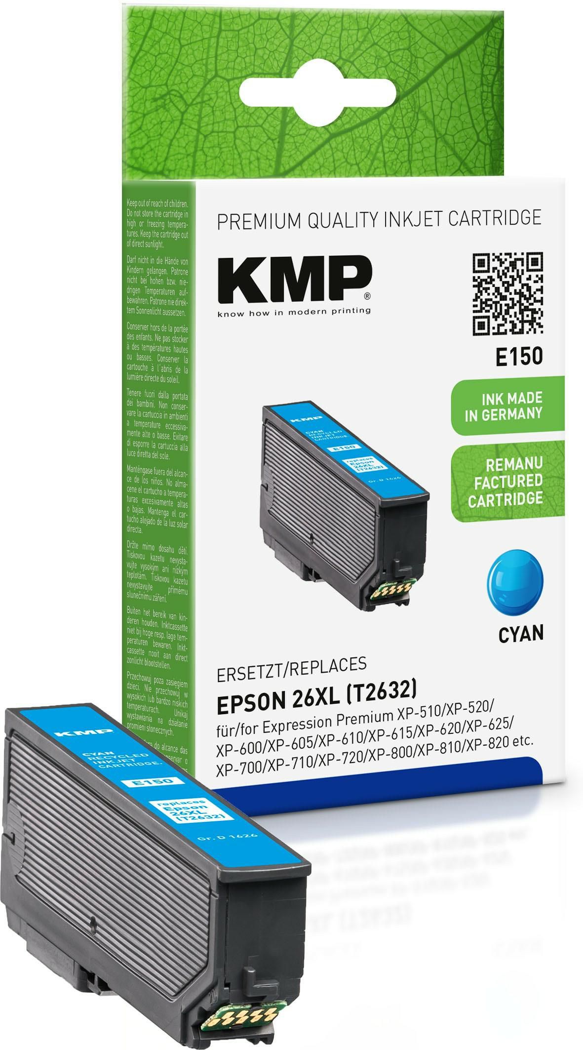 KMP-Printtechnik-AG 1626,4003 E150 ink cartridge cyan compat 