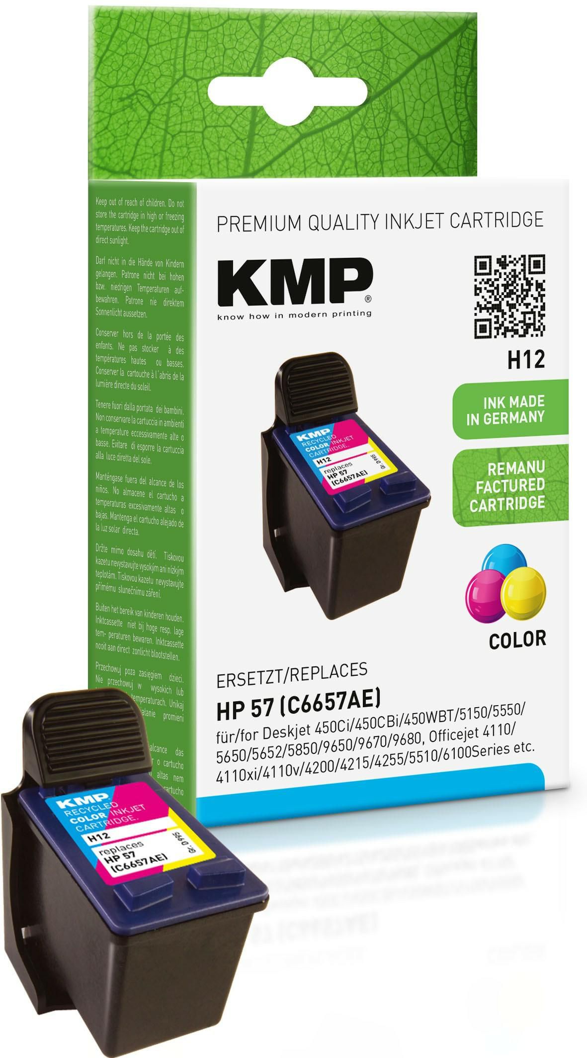 KMP-Printtechnik-AG 0995,4570 H12 ink cartridge color compat 