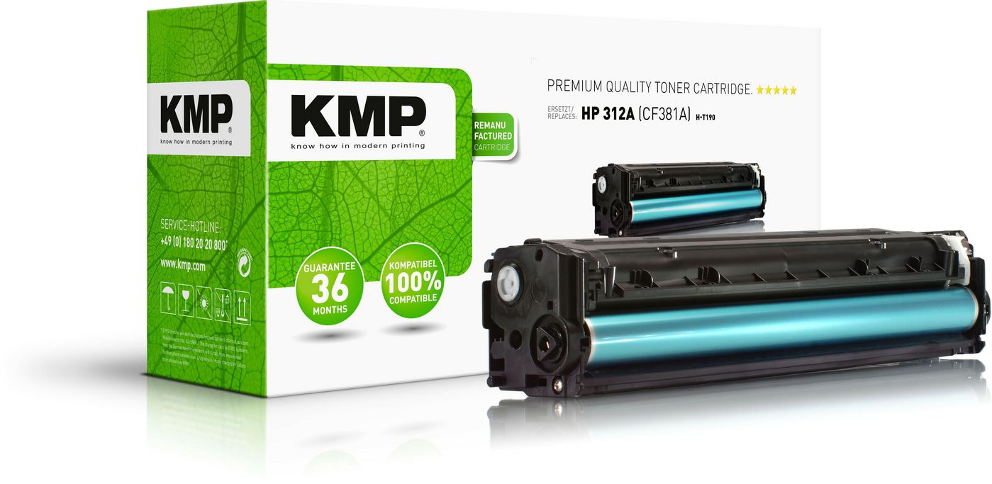 KMP-Printtechnik-AG 2528,0003 H-T190 Toner cyan compatible 