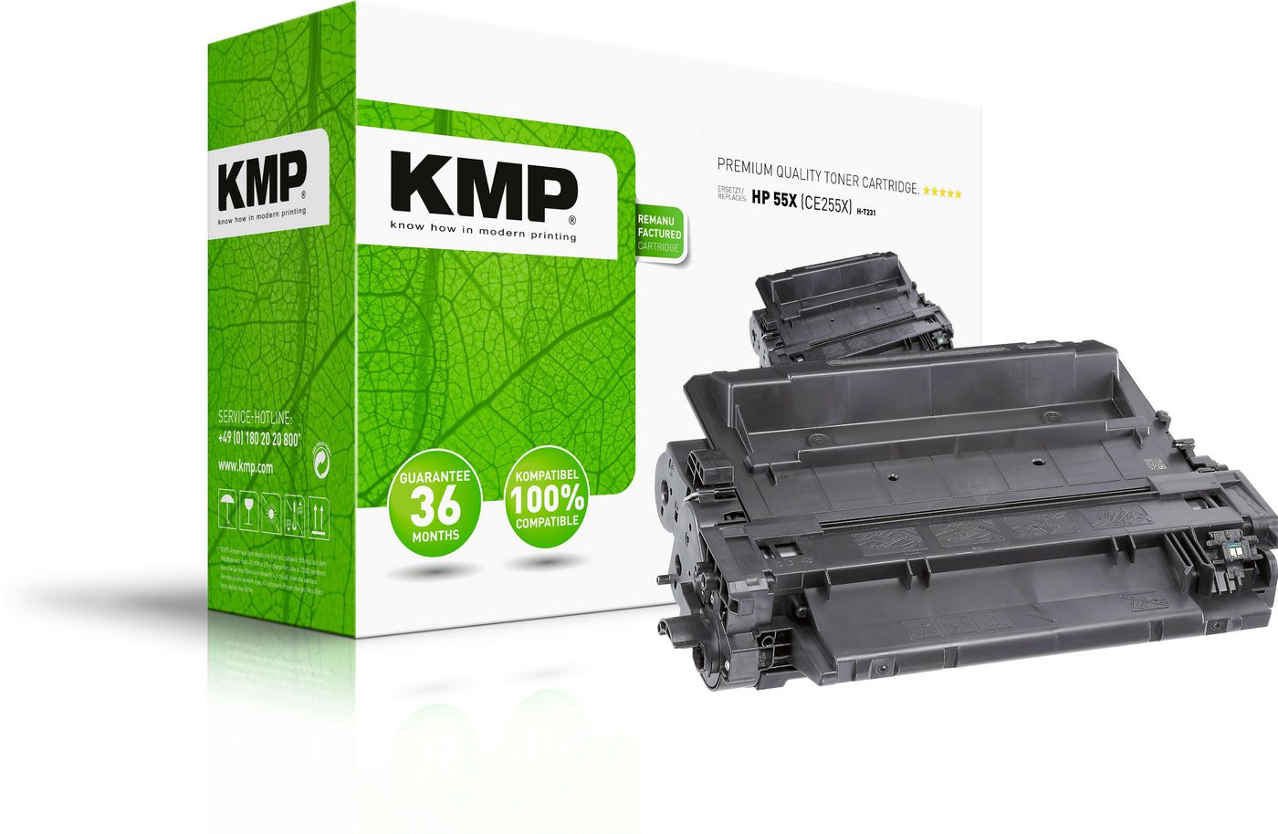 KMP-Printtechnik-AG 1222,8300 Toner HP CE255X comp. black 