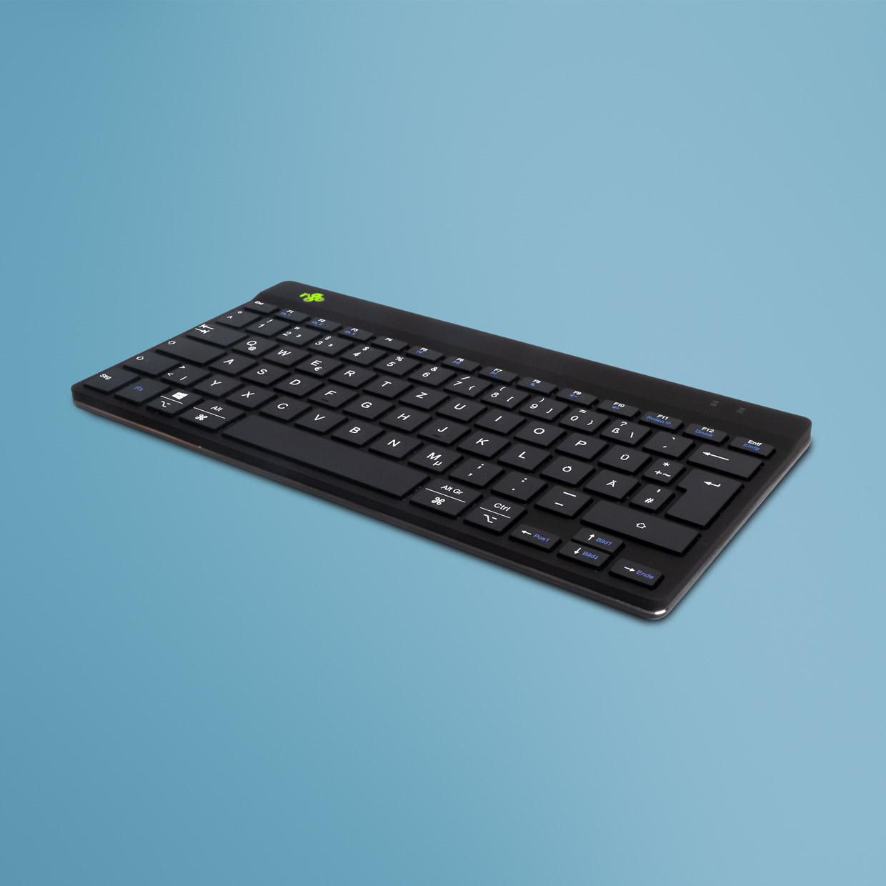 R-GO TOOLS R-Go Compact Break ergonomische Tastatur, QWERTZ (DE), bluetooth, schwarz
