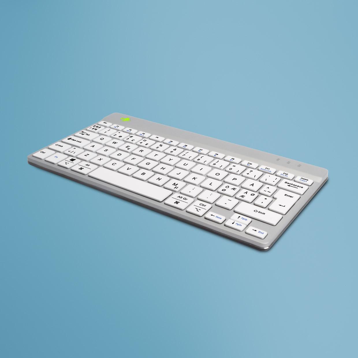 R-GO TOOLS Tastatur Compact Break ND-Layout Bluetooth weiß