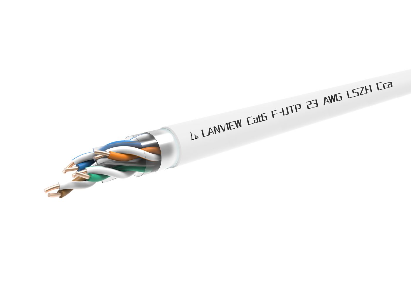 Cavo di rete Cat6 F-UTP 4x2xAWG23 LSZH bianco 305m