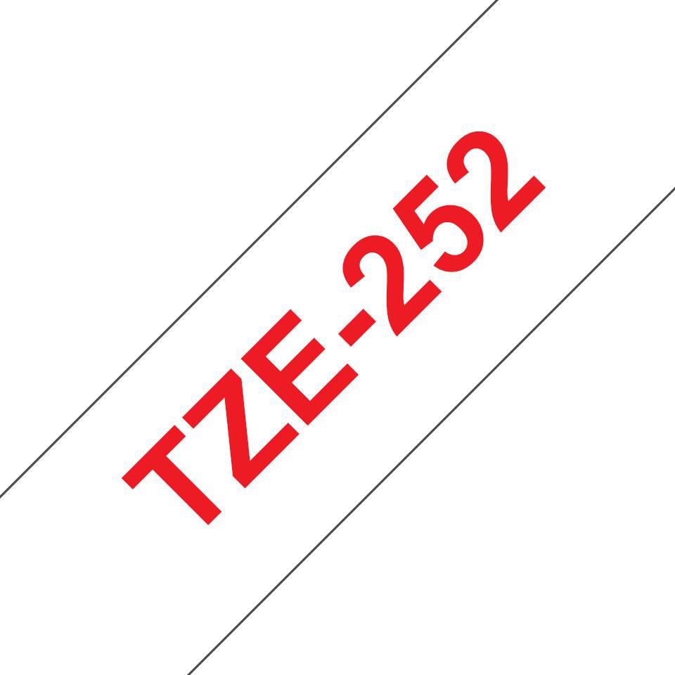 Brother TZE252 Tape Red on White 24mm 