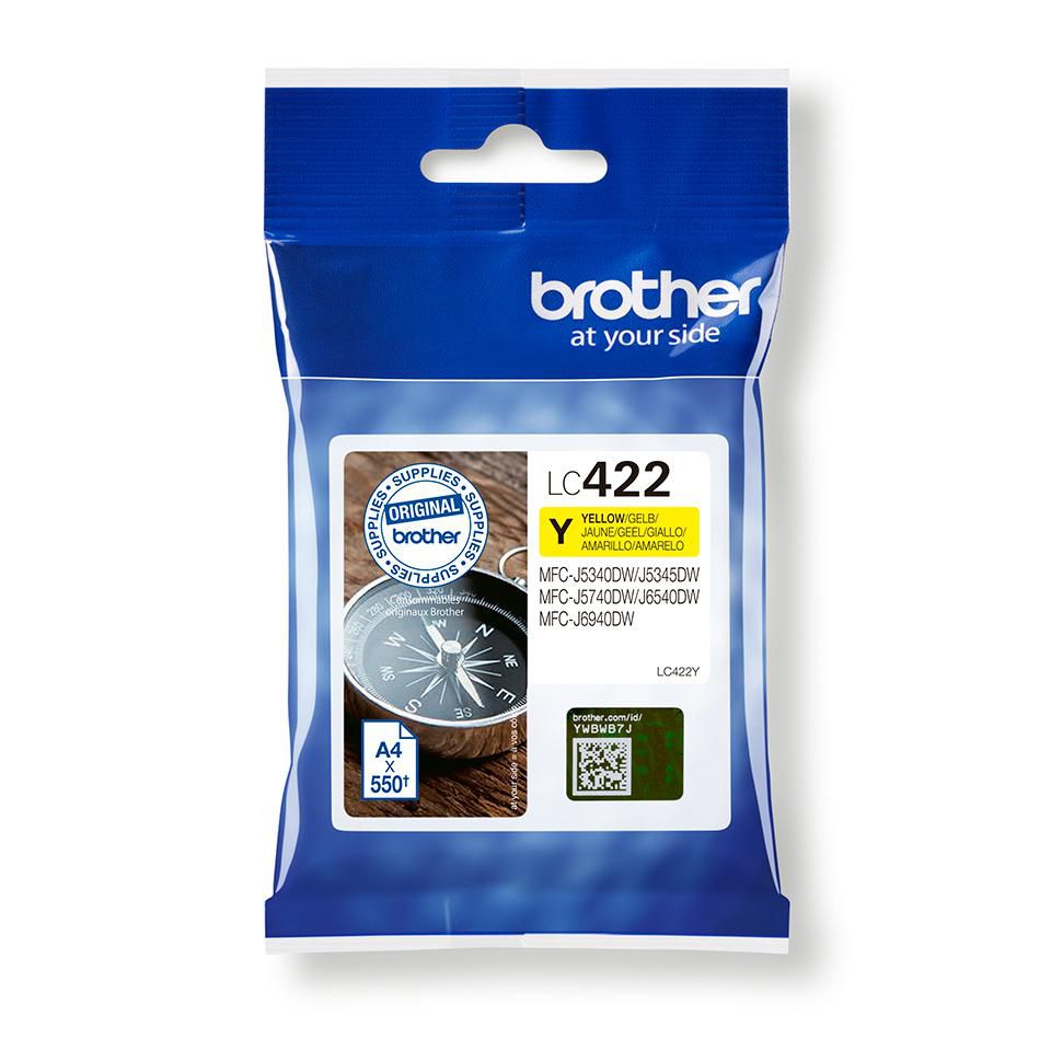 Brother LC422Y W128272637 Lc-422Y Ink Cartridge 1 PcS 